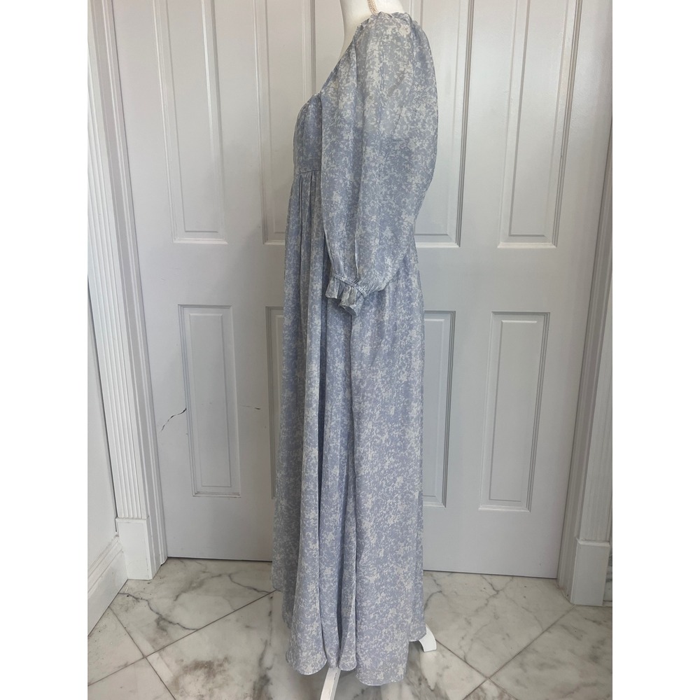 Women's Storia Empire Cottagecore blue floral dress size medium - Picture 2 of 10